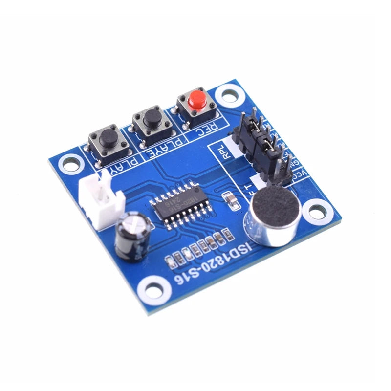 ISD1820 recording module voice module the voice board telediphone module board with Microphones + Loudspeaker