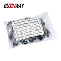 120pcs 1Set 12 Values 0.22UF-470UF 16V 50V Aluminum Electrolytic Capacitor Assortment Kit Set Pack
