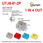 Distribution block PTFIX2.5mm² Wire Electrical Cable Connectors Plug-in Terminal Block  Splitter DIN-Rail Mounting Junction Box
