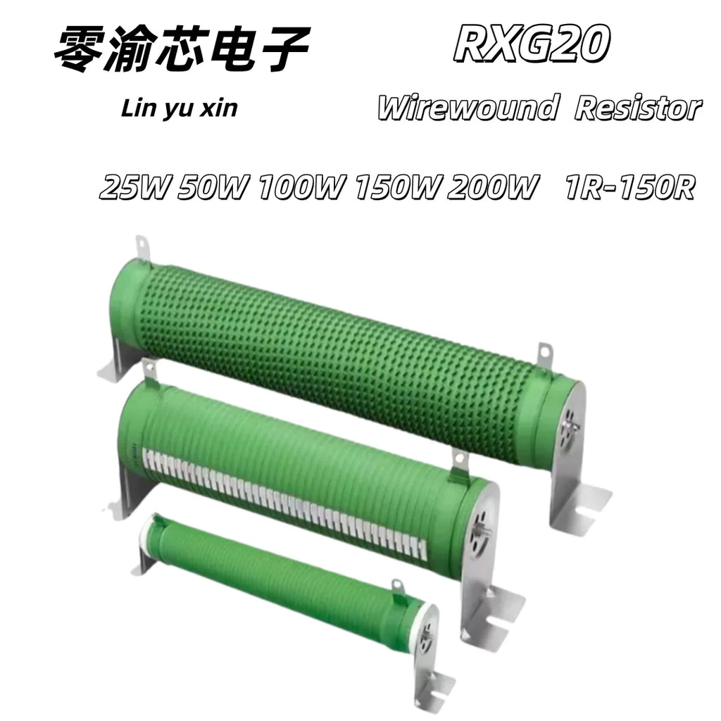 RXG20 25W 50W 100W 150W 200W High Power Wirewound Discharger Ripple Brake Resistor VFD Frequency Inverter