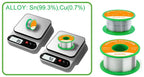 Lead-free No-clean High Purity Solder Wire Tin Melting Point 217 Degrees Solder Wire for Electronic Repair Sn99.3cu0.7