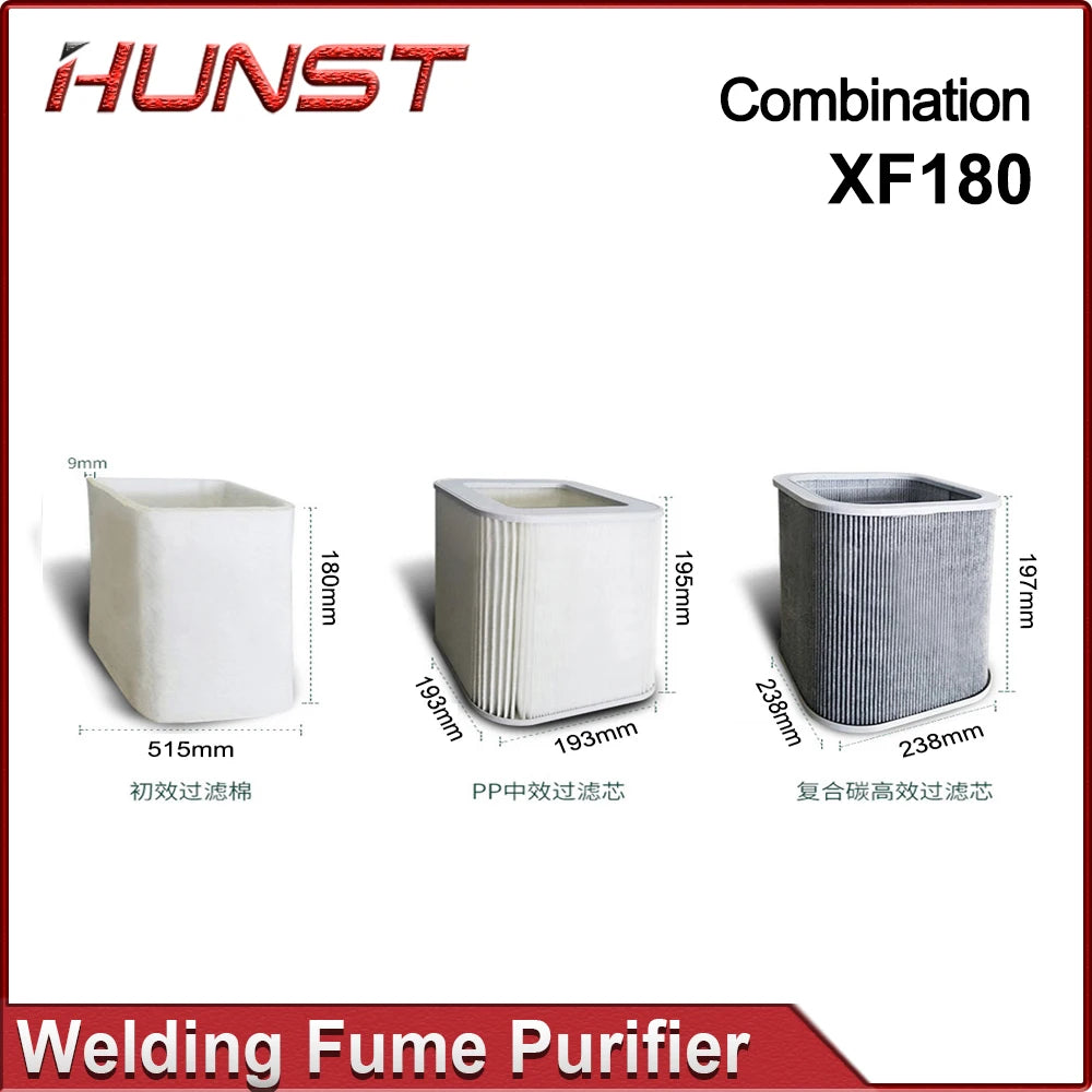 HUNST Welding Marking Smoke Absorption Dust Purifier XF180 XF250 Laser Smoke Exhauster Filter Element Replacement