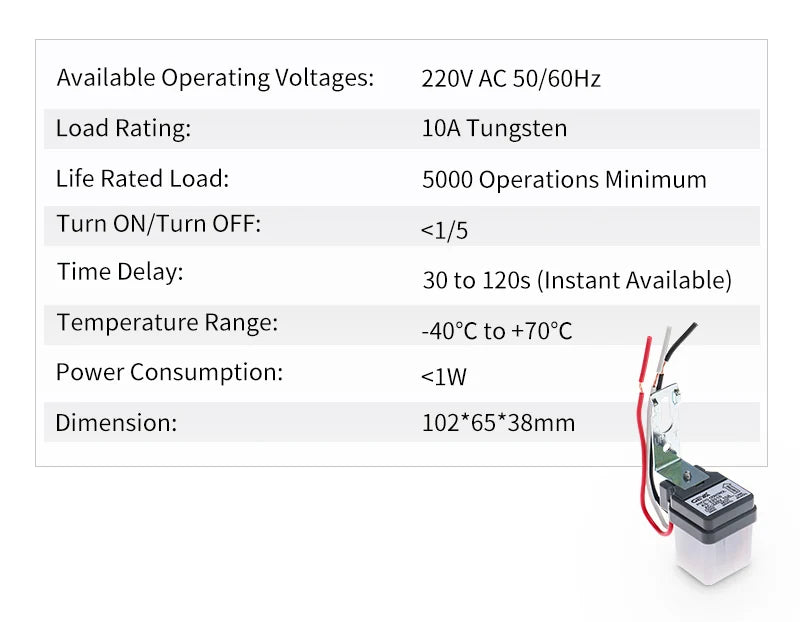 2PCS GEYA Photocell Street Light Switch AC220V10A Photo Control Photoswitch Sensor Switch