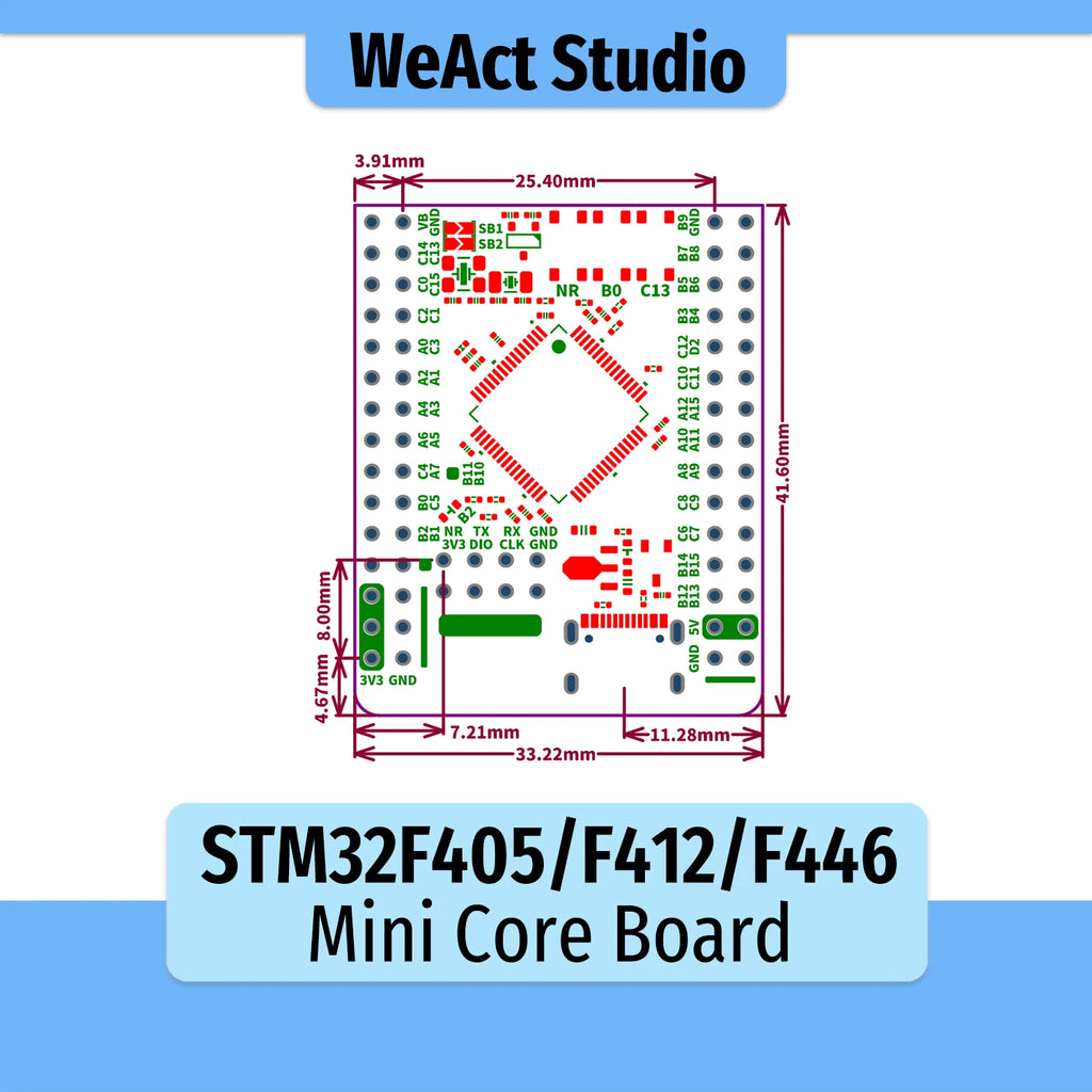 STM32F405RGT6 STM32F405 STM32F4 STM32F446RET6 STM32F412RET6 STM32 Minimum System Development Board Demo Board Core Board