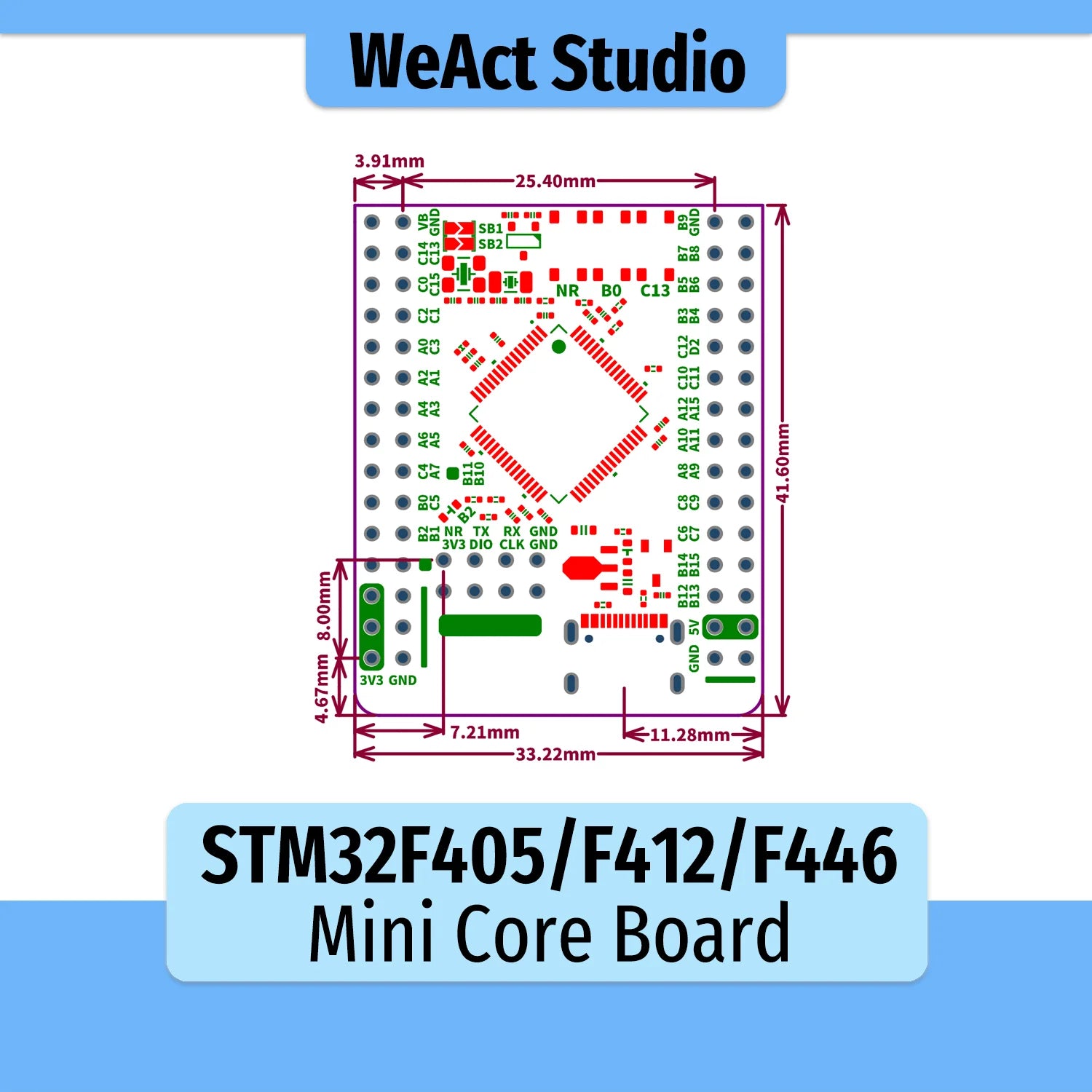 STM32F405RGT6 STM32F405 STM32F4 STM32F446RET6 STM32F412RET6 STM32 Minimum System Development Board Demo Board Core Board