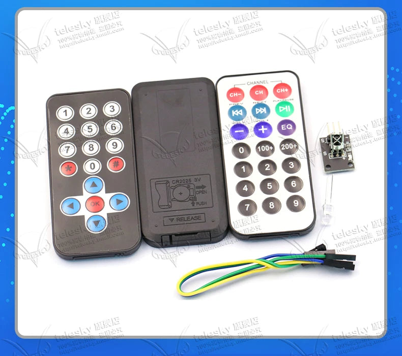 1Set IR Infrared Wireless Transmitter Module Ir Digital 38khz Infrared Receiver Sensor Module with Remote Control for Arduino