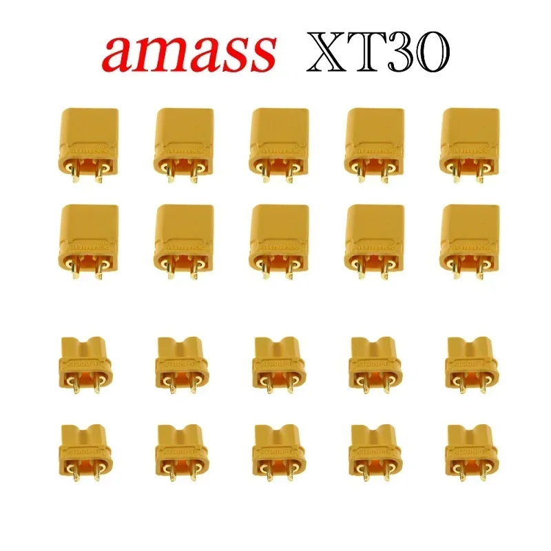 Amass Connector XT90S XT90-S Anti Spark XT30U XT60 XT90 MR30 XT60H Plugs Male Female FPV Drone Battery