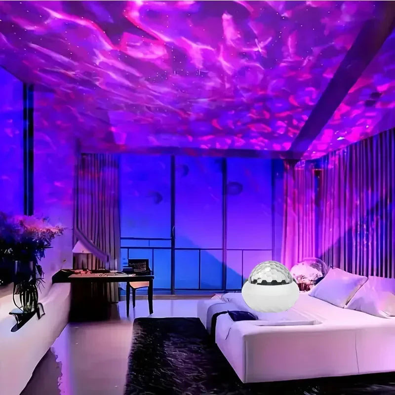 RGB Projection Night Lights Aurora Starry Northern Light Projector Atmosphere Lamp USB Plug Remote Control for Room Party Decor