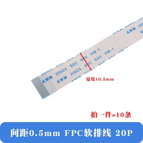 10pcs/lot FFC/FPC Flexible Cable 0.5mm Same Direction and Reverse 4/6/8/10/12/14/20/30/40P LCD Cable
