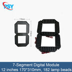 12-inch LED module 170*310mm monochrome outdoor high brightness oil price digital screen 7-segment display timing scoreboard