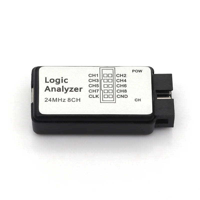 Logic Analyzer 24MHz Logic Analyzer Device USB Logic Analyzer Device Set Mini Digital Pocket Size 8 Channel Input Memory 24MHz