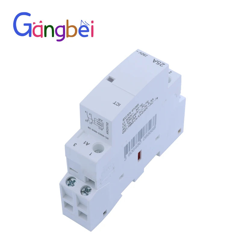 Modular Household Contactor 220V ICT 2P 16A 20A 25A 2NC 2NO 1NO 1NC 50/60Hz