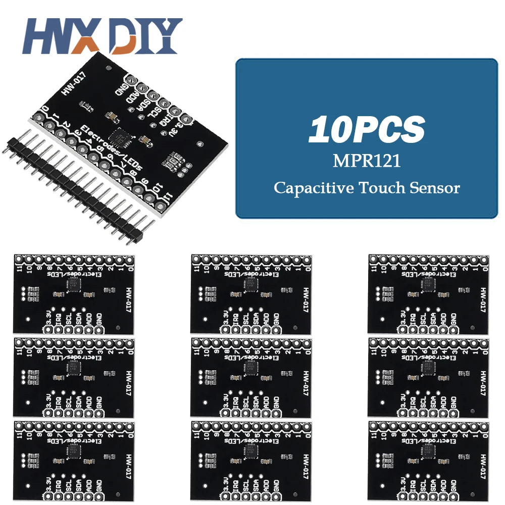 5/10PCS MPR121 Breakout V12 Capacitive Touch Sensor Controller Module I2C Interface Keyboard Development Board for Arduino