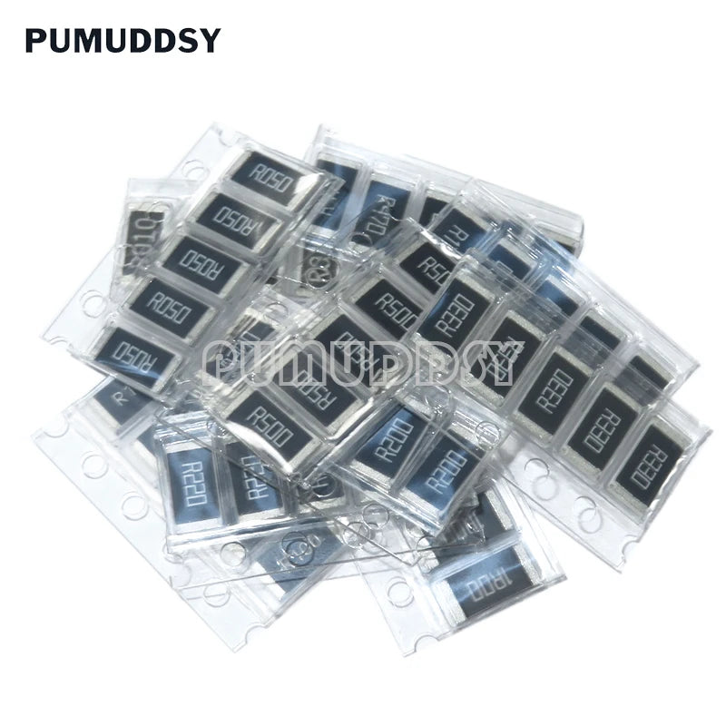 50PCS 1% 2512 SMD Resistor Samples kit 10ValueX5PCS=50pcs 1R00 R500 R470 R330 R220 R200 R150 R100 R050 R010