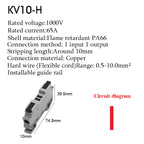 Wire Connectors Rail Type Electrical Quick Terminal Block Direct Insertion Instead Of UK ST PT Docking For Parallel Connection