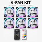 Computer Case PC Cooling Fan RGB Adjust LED 120mm Quiet + IR Remote New Computer Cooler Cooling RGB Case Fan For CPU