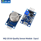 Smoke Gas Sensor Module MQ‑2/3/4/5/6/7/8/9, MQ‑135, Detect Flammable Gas, Alcohol, Carbon Monoxide