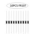 4 Value Fast Recovery Rectifier Diode UF4007 FR207 FR107 RL207 Axial Doorbell Schottky Diode Switching Dioden Each Modle 10PCS