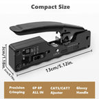 ZoeRax RJ45 Crimp Tool Ethernet Crimping Tool Wire Cutter Crimper for Cat7 Cat6a Cat6 Cat5e Pass Through Connectors