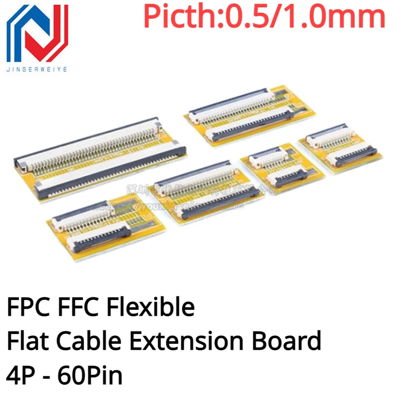 FPC FFC Flexible Flat Cable Extension Board 4 6 8 10 12 16 20 30 40 45 50 54 60PIN AWM 20624 20706 20861 105C 60V VW-1 Connector
