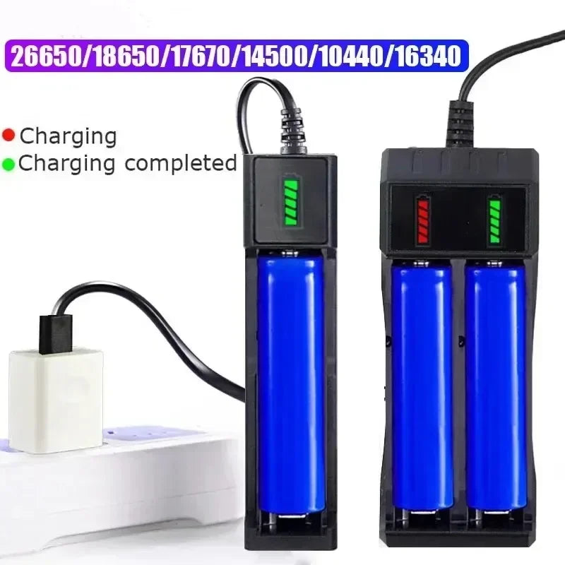 Dual 18650 Lithium Battery Charger for 18650 14650 Charging 4.2 / 3.7 V Rechargeable Battery Charger 1 / 2 / 4 Slots