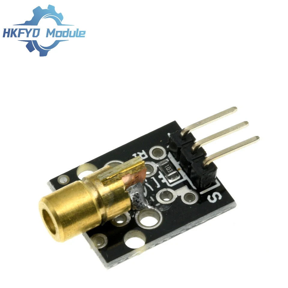 1-100pcs KY-008 Red Laser Module 650nm 3-Pin Dot Diode Transmitter with Copper Head for Arduino, AVR, PIC & MEGA 2560