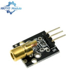 1-100pcs KY-008 Red Laser Module 650nm 3-Pin Dot Diode Transmitter with Copper Head for Arduino, AVR, PIC & MEGA 2560