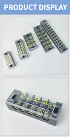 1Pcs TB4503 45A 600V Dual Row Barrier Screw Terminal Block Strip Wire Connector Insulated DIY Electrical Fix Fence High Quality