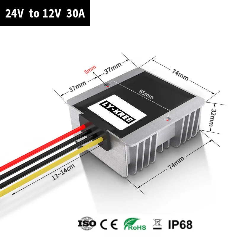 LY-KREE 24v to 12v converter 1A 3A 5A 10A 20A 30A 40A step-down module dc dc 24v to 12v step down converter dc power supply