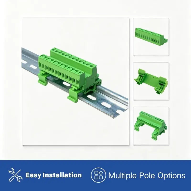 2EDG‑UKR DA803 5.08mm 2‑24P, 35mm DIN Rail Mount Male Female Solder‑Free Plug‑in Terminal Block