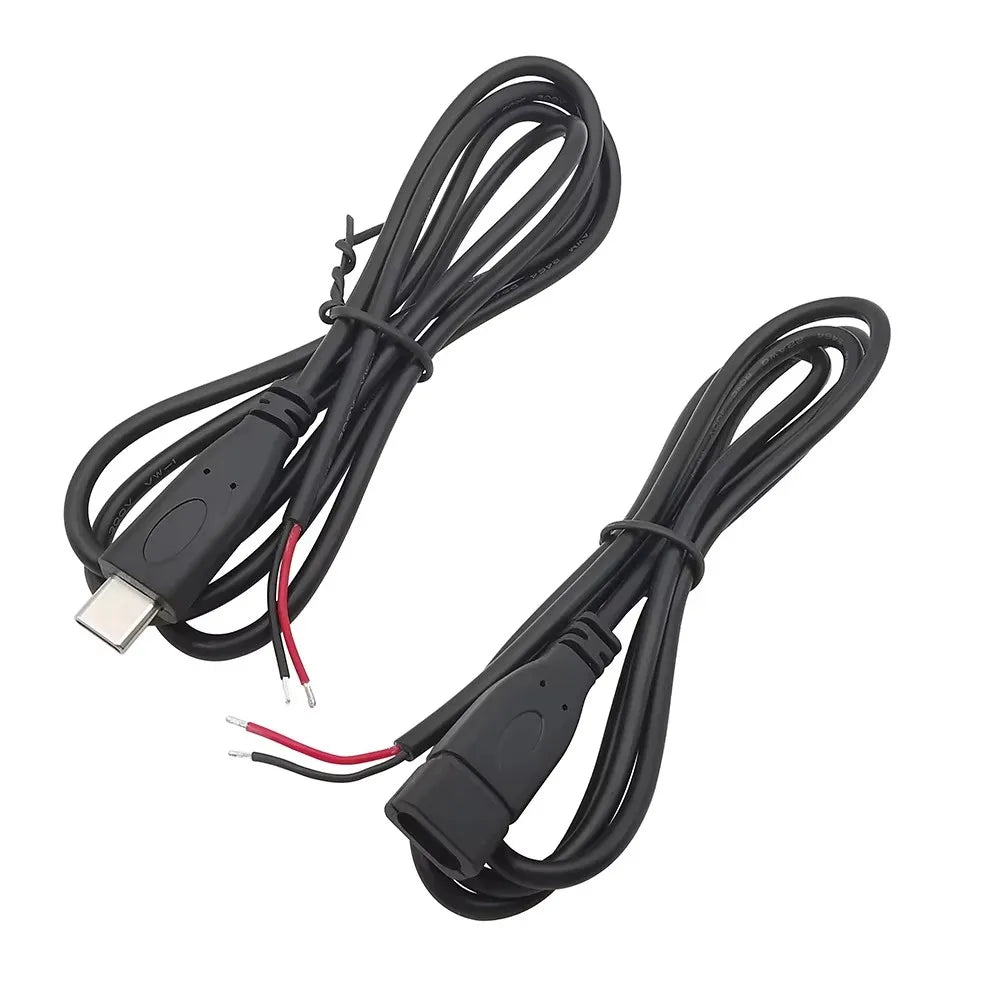1/3/5Pcs 2 Wire 4 Wire  Type C USB Male Female Power Supply Cable Welding Connector USB-C Cable Extension DIY Repair 0.3M 1M 2M