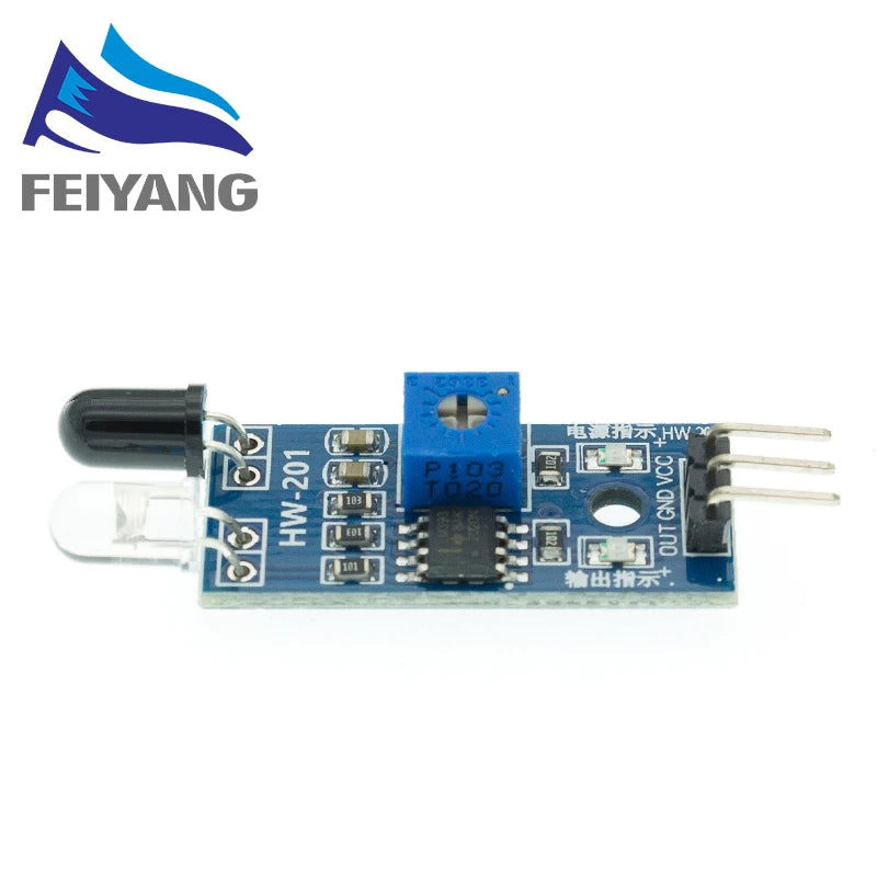 100PCS IR Infrared Obstacle Avoidance Sensor Module Smart Car Robot 3-wire Reflective Photoelectric