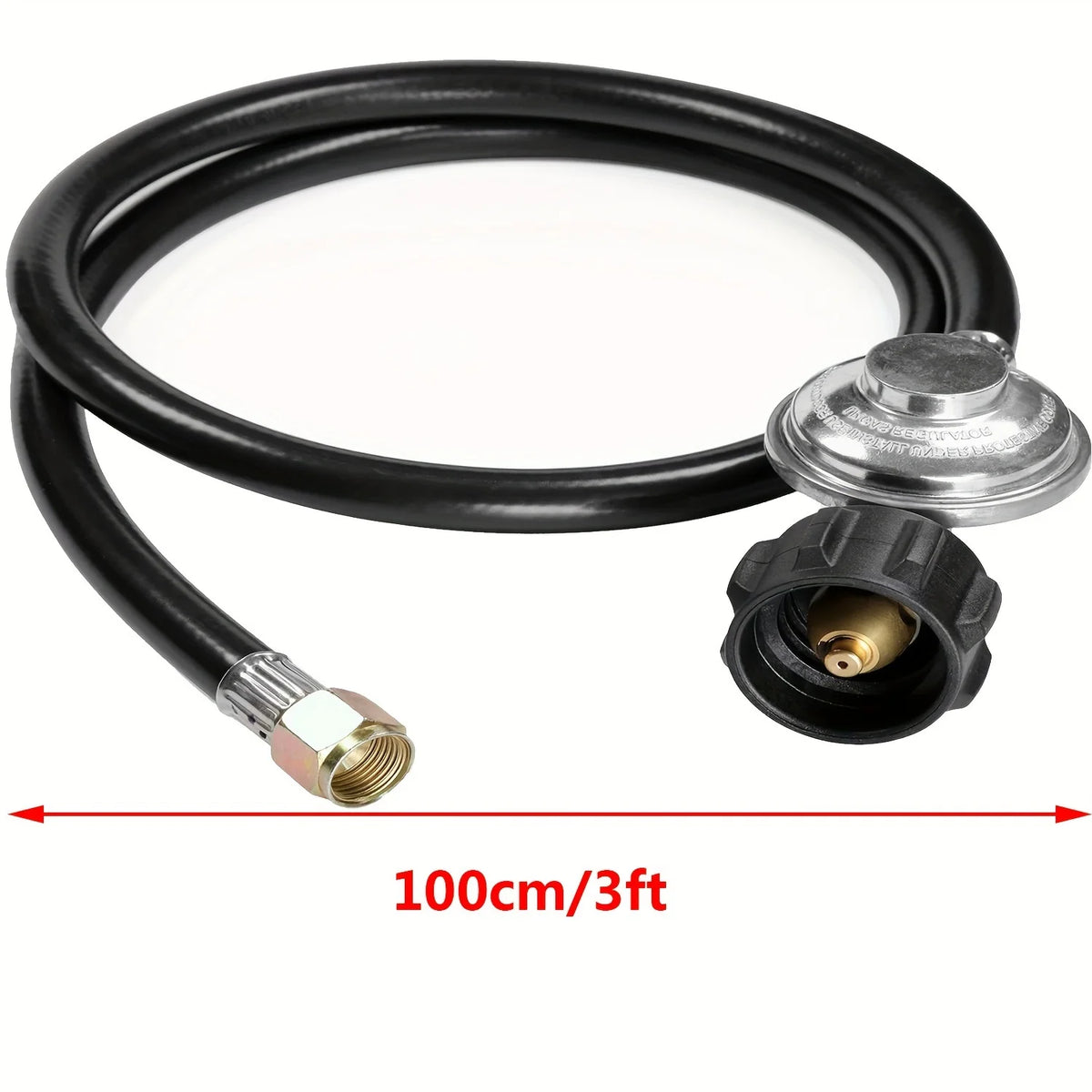 3 Ft Universal QCC1 Low Pressure Propane Regulator Grill Replacement with 8 FT Hose for Most LP Gas Grill, Heater and Fire Pit T
