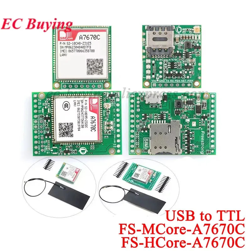 A7670C 4G CAT.1 Core Development Board Module Full Netcom LTE+GSM STM32 FS-MCore-A7670C FS-HCore-A7670C FS800E F704UC A724UG