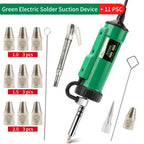 LUXIANZI 220V 50Hz Electric Suction Gun Vacuum Solder Sucker Tin Soldering Iron Desolder Pump Repair Welding Tools with Nozzle