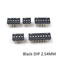 5PCS Slide Type Switch Module 1 2 3 4 5 6 7 8 10Bit 2.54mm Position Way DIP/SMD Pitch Toggle Switch Red/Blue Snap Switch Dial