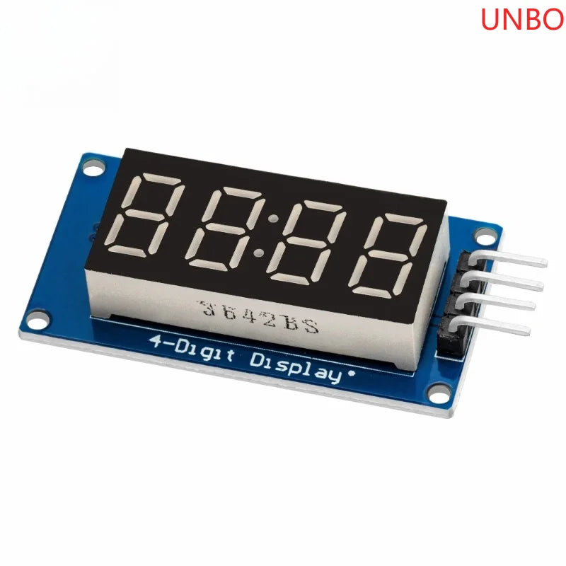 TM1637 4-Digit 0.36-Inch Red 7-Segment LED Display Module - Serial Interface Driver Board for Arduino Clock