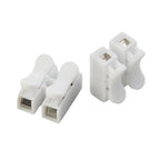 20Pcs CH2 Spring Quick Wire Connector Cable Clamp 2p Electrical Crimp Erminal Block 2 Way Easy Fit For Led Strip