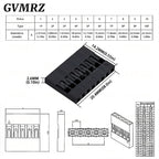 100PCS Dupont Plastic Shell Plug 2.54mm Single Row Dupont Connector 1P/2P/3P/4P/5P/6P/7P/8P/9P/10P Housing
