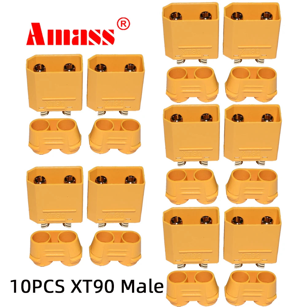 Amass  XT90S Connector xt90s anti spark XT90S XT90-S Male Female Motor Adapter for Battery ESC and Charger Lead for RC Car Truck