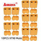 Amass  XT90S Connector xt90s anti spark XT90S XT90-S Male Female Motor Adapter for Battery ESC and Charger Lead for RC Car Truck