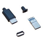 2/5Pcs Weldable Type-C 2.0 Male Plug 4-in-1 2A High Current USB-C Connector