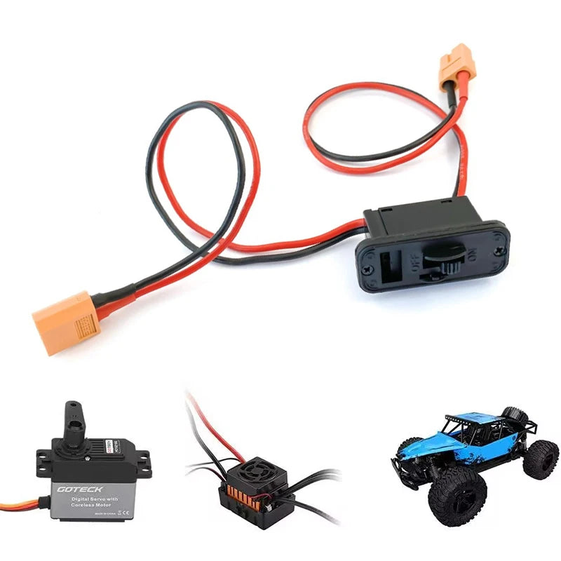 XT60 Power Switch with LED Indicator On Off Switch with XT60 Connectors for RC Airplane Drone Battery Power Control
