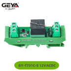 GEYA Pluggable Relay Module 1 Channel AC/DC 24V 12V 110V 220VAC Din Rail Mounted GSM Relay Control Timer Module