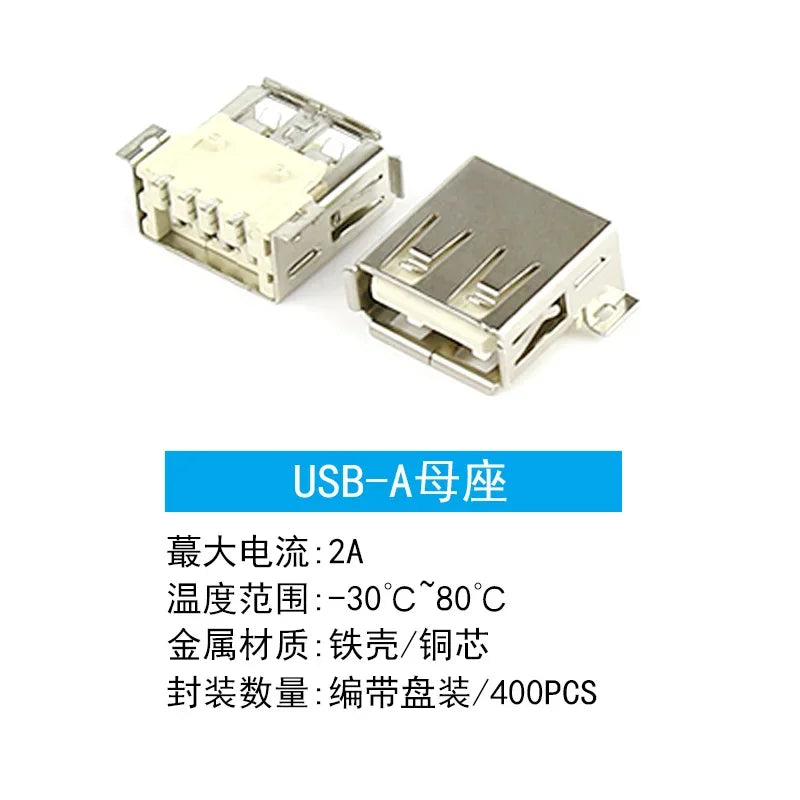 USB Series Socket USB Female Micro Connector Male MINI Plug Type-C Socket D Square Port B Data Type A