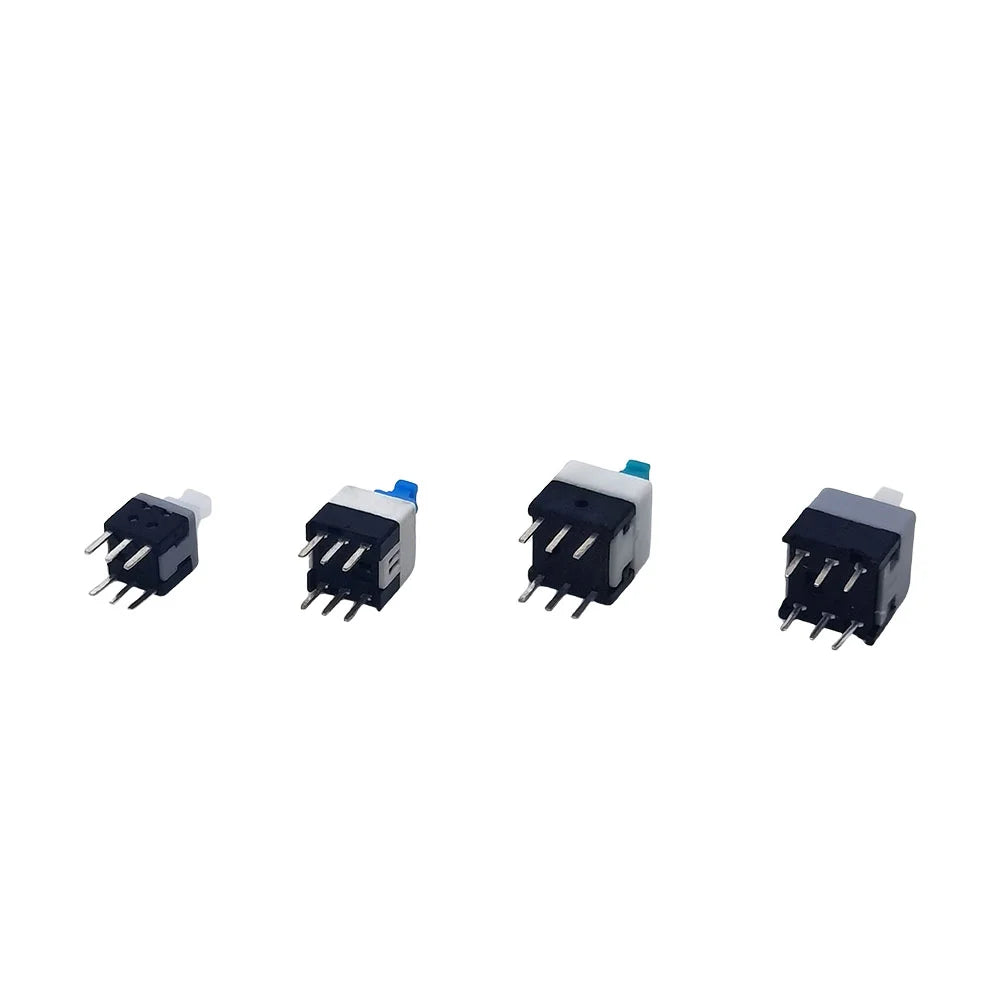 10PCS/LOT 5.8x5.8 7x7 8x8 8.5x8.5mm Self Locking / UNlock Push Tactile Power Micro Switch 6 Pin Button Switches