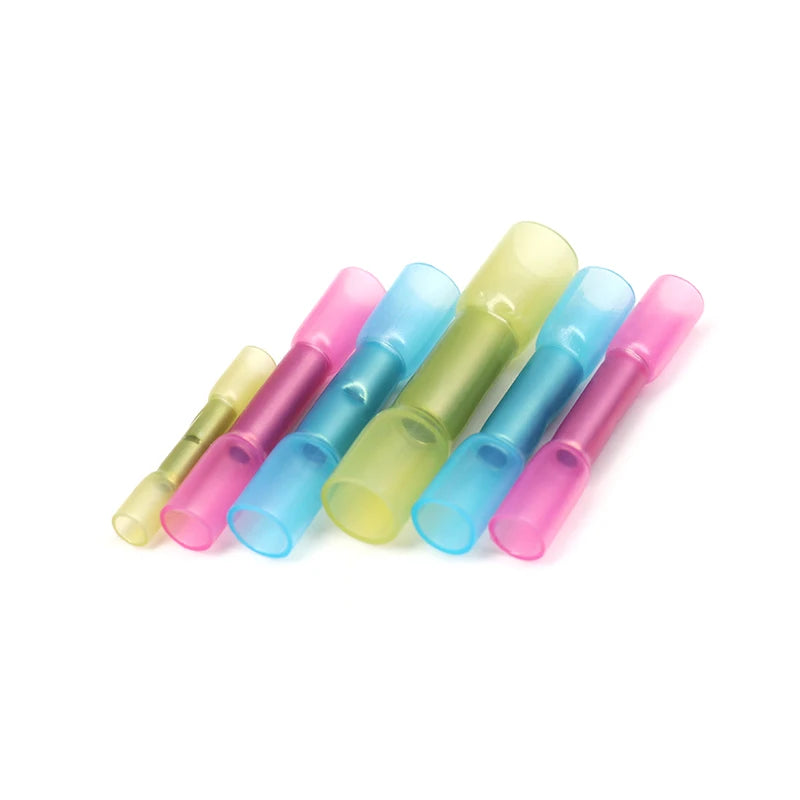 10-1000Pcs BHT0.5/BHT1.25/BHT2/BHT5 Butt Crimp Copper Tube Terminals 0.3-6 Heat Shrinkable Cable Insulation Waterproof Connector
