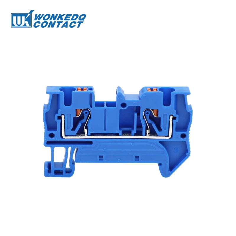 10Pcs PT4 Push-in Terminal Strip Plug PT-4 4mm² Cable Connector Electrical Connect Din Rail Screwless Terminal Block PT 4