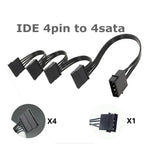 Molex 4 Pin Male to SATA Female Power Supply Cable,15 Pin SATA Power Splitter Converter Adapter Cable Hard Drive HDD SSD Cable