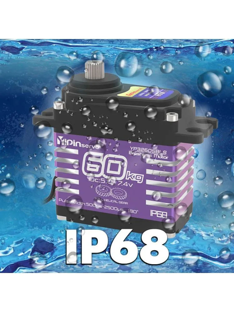 GX3260BLS 60KG 8.4V High Torque All Steel Helical Gear Digital Servo Brushless Motor 25T Metal Servo Arm for Robot Crawler Cars